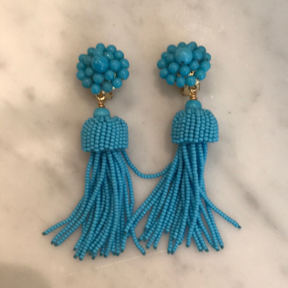 Lisi Lerch Turquoise Tassel Earrings